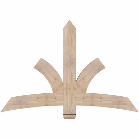 Ekena Millwork Davenport Smooth Timber Gable Bracket, Douglas Fir, 60"W x 40"H x 3 1/2"D x 5 1/2"F, 16/12 Pitch GBW060X40X0406DAV00SDF